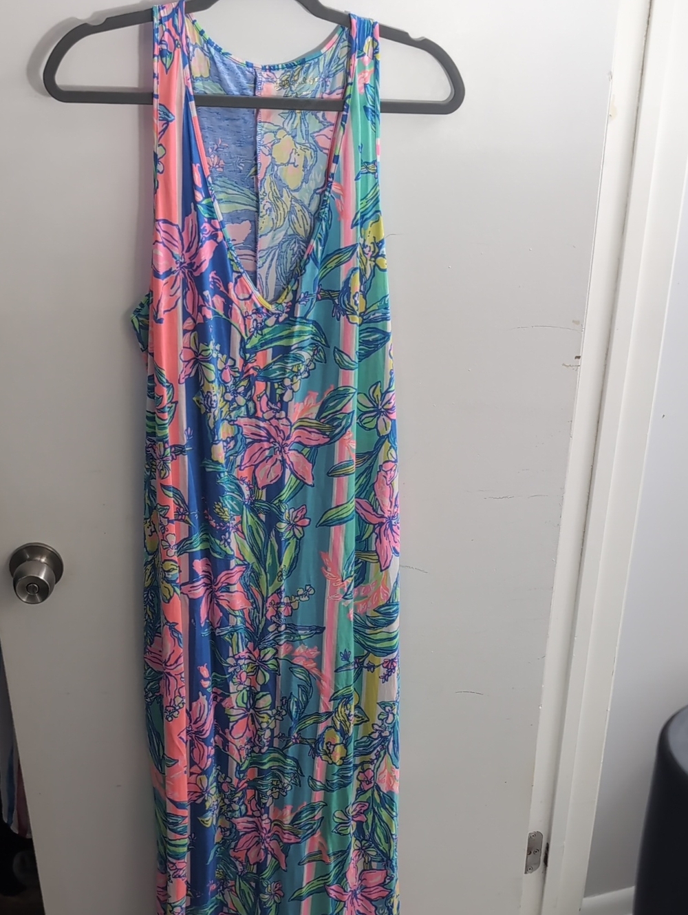 Lilly Pulitzer Tropical Floral Dress in Pink, Blue & Green